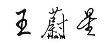 駱恆光王蔚星行書個性簽名怎么寫