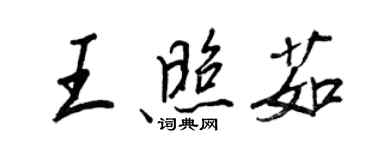 王正良王照茹行書個性簽名怎么寫