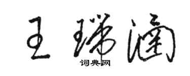 駱恆光王瑞涵草書個性簽名怎么寫