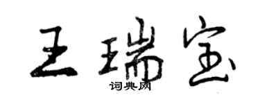 曾慶福王瑞寶行書個性簽名怎么寫
