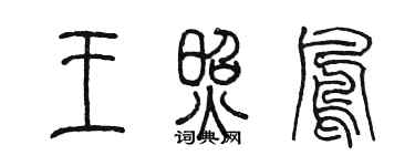 陳墨王照鳳篆書個性簽名怎么寫