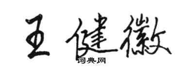 駱恆光王健徽行書個性簽名怎么寫