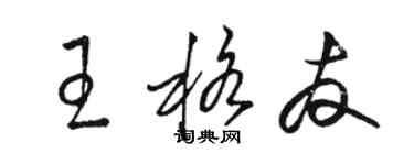 駱恆光王格友草書個性簽名怎么寫