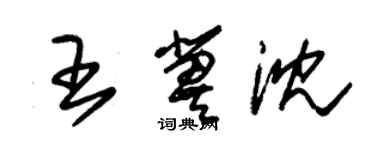 朱錫榮王冀沈草書個性簽名怎么寫