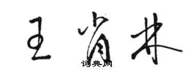 駱恆光王肖林草書個性簽名怎么寫