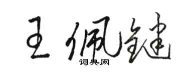 駱恆光王佩鍵草書個性簽名怎么寫