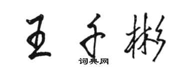 駱恆光王千彬行書個性簽名怎么寫