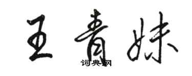 駱恆光王青妹行書個性簽名怎么寫