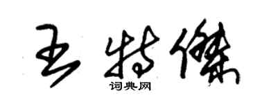 朱錫榮王特傑草書個性簽名怎么寫