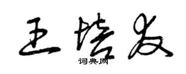 曾慶福王培友草書個性簽名怎么寫