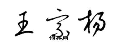 梁錦英王宗楊草書個性簽名怎么寫