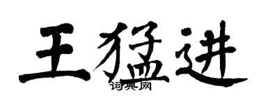 翁闓運王猛進楷書個性簽名怎么寫