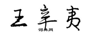 曾慶福王辛夷行書個性簽名怎么寫