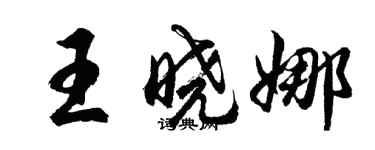 胡問遂王曉娜行書個性簽名怎么寫