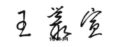 駱恆光王叢宣草書個性簽名怎么寫