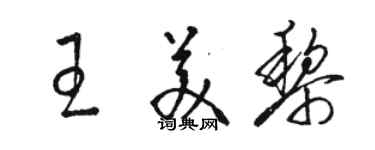 駱恆光王美黎草書個性簽名怎么寫