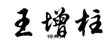 胡問遂王增柱行書個性簽名怎么寫