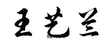 胡問遂王藝蘭行書個性簽名怎么寫