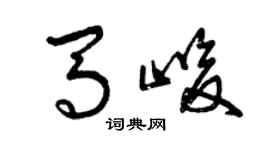 曾慶福馬峻草書個性簽名怎么寫