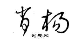 曾慶福肖楊草書個性簽名怎么寫