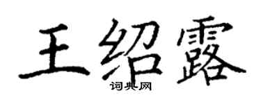 丁謙王紹露楷書個性簽名怎么寫