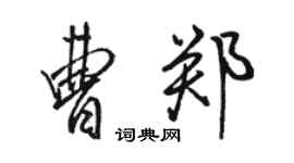 駱恆光曹鄭行書個性簽名怎么寫