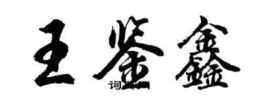 胡問遂王鑑鑫行書個性簽名怎么寫