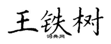 丁謙王鐵樹楷書個性簽名怎么寫