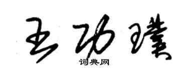 朱錫榮王功璞草書個性簽名怎么寫