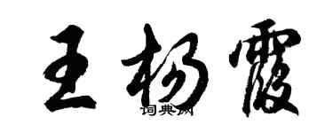 胡問遂王楊霞行書個性簽名怎么寫