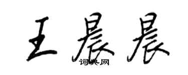 王正良王晨晨行書個性簽名怎么寫