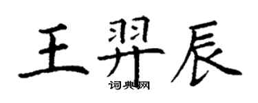 丁謙王羿辰楷書個性簽名怎么寫