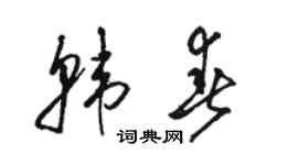 駱恆光韓春草書個性簽名怎么寫