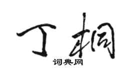 駱恆光丁桐行書個性簽名怎么寫