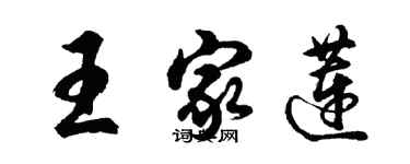 胡問遂王家蓮行書個性簽名怎么寫