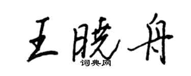 王正良王曉舟行書個性簽名怎么寫