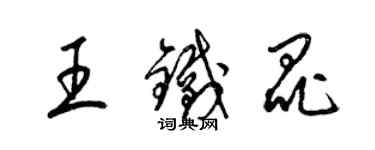 梁錦英王鐵昆草書個性簽名怎么寫