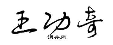 曾慶福王功奇草書個性簽名怎么寫