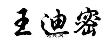 胡問遂王迪密行書個性簽名怎么寫
