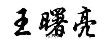 胡問遂王曙亮行書個性簽名怎么寫