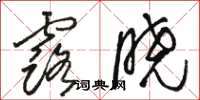 駱恆光露曉草書怎么寫