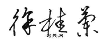 駱恆光徐桂蘭草書個性簽名怎么寫