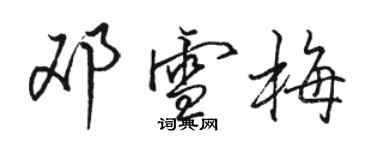 駱恆光鄧雪梅行書個性簽名怎么寫