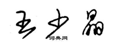 朱錫榮王少晶草書個性簽名怎么寫
