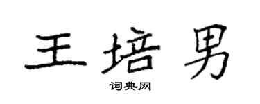 袁強王培男楷書個性簽名怎么寫