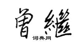王正良曾繼行書個性簽名怎么寫