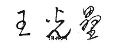 駱恆光王光壘草書個性簽名怎么寫