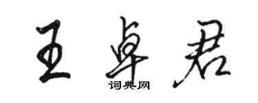 駱恆光王卓君行書個性簽名怎么寫