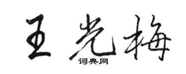 駱恆光王光梅行書個性簽名怎么寫