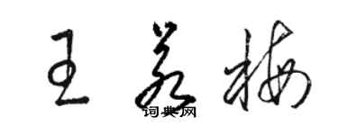 駱恆光王若梅草書個性簽名怎么寫